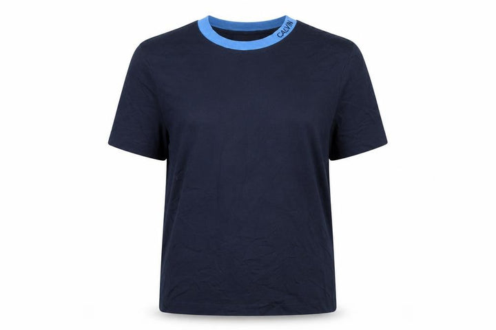Calvin Klein Unisex Blue T-Shirt XS Crew Neck