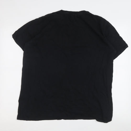 Topshop Women's Black Animal Print T-Shirt, Large
