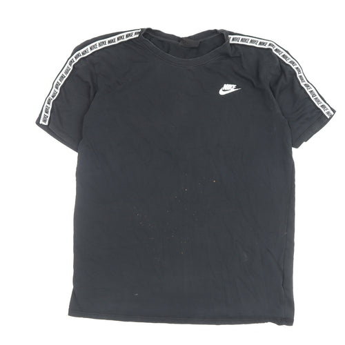 Nike Men's Black M Sports Logo T-Shirt, Cotton Blend