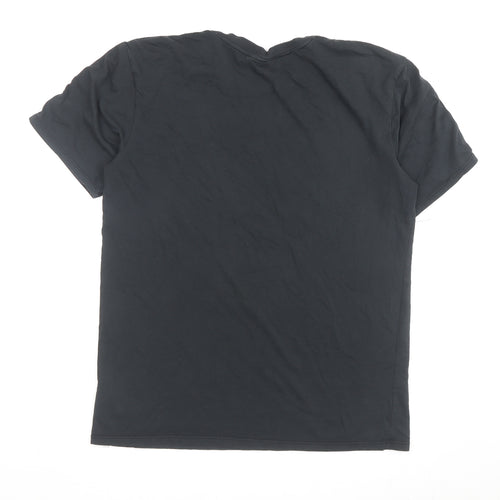 Nike Men's Black M Sports Logo T-Shirt, Cotton Blend