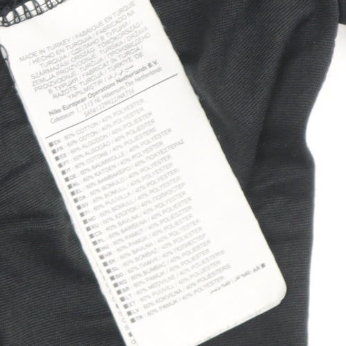 Nike Men's Black M Sports Logo T-Shirt, Cotton Blend
