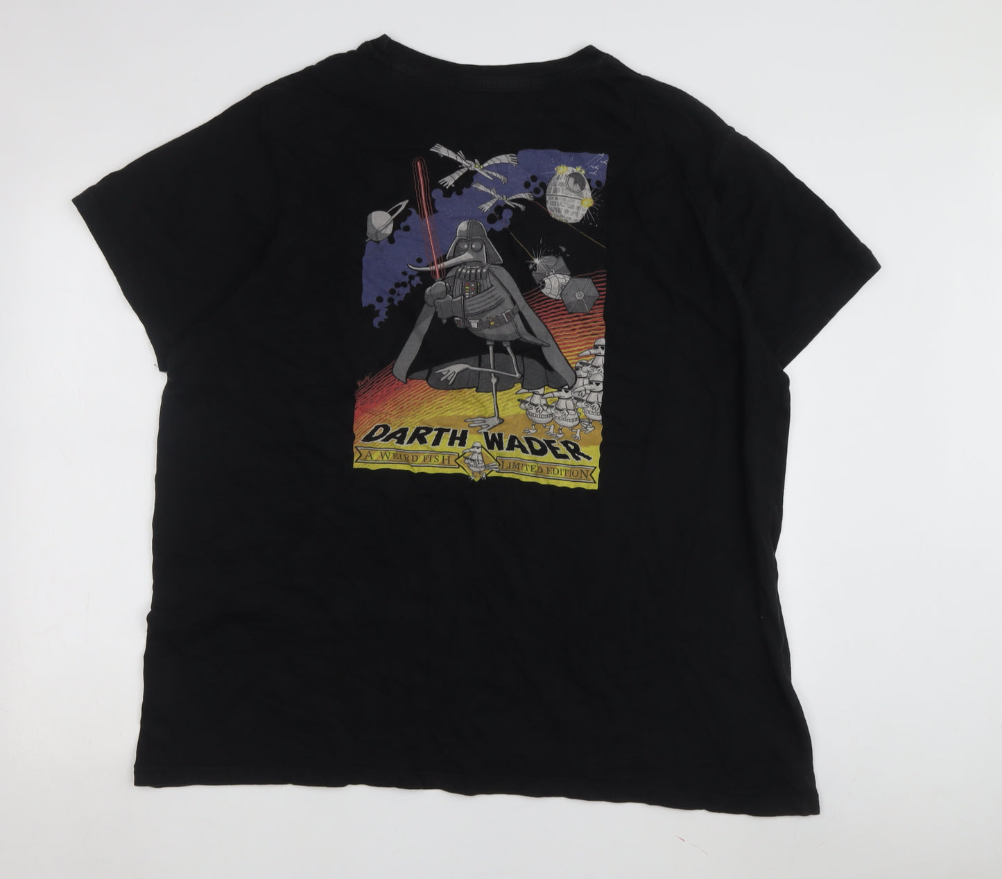 Weird Fish Men's 3XL Black Darth Vader T-Shirt