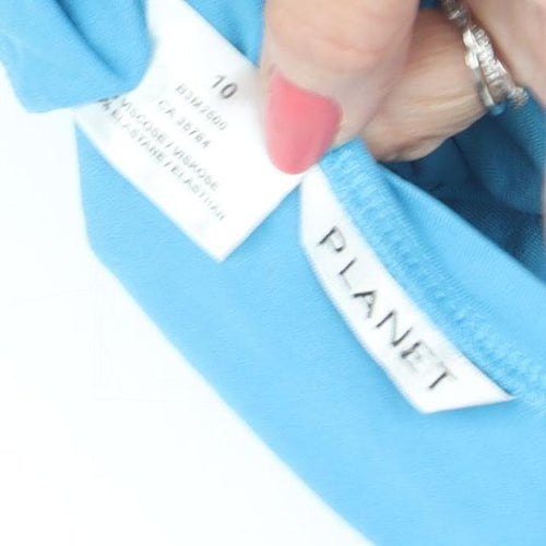 Planet Women's Blue Basic T-Shirt, Size 10