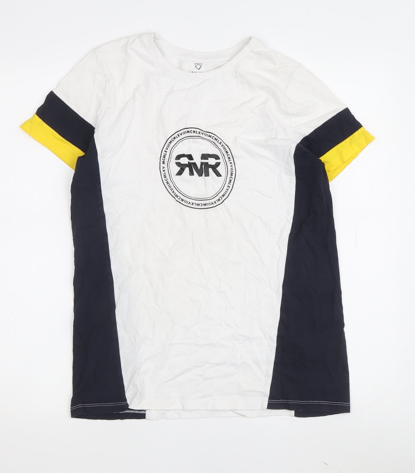 River Island Boys White Graphic Print T-Shirt 11-12 Years