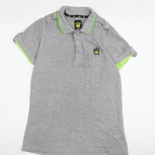 Beck & Hersey Men's Grey S T-Shirt, Logo, Cotton Blend