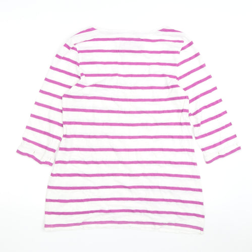 White Stuff Women's Striped T-Shirt Multicoloured Size 8