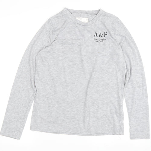 Abercrombie & Fitch Boys Grey Long Sleeve T-Shirt, Size 13-14