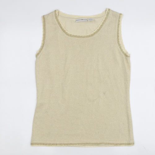 Preswick & Moore Women's Beige Silk Blend Tank
