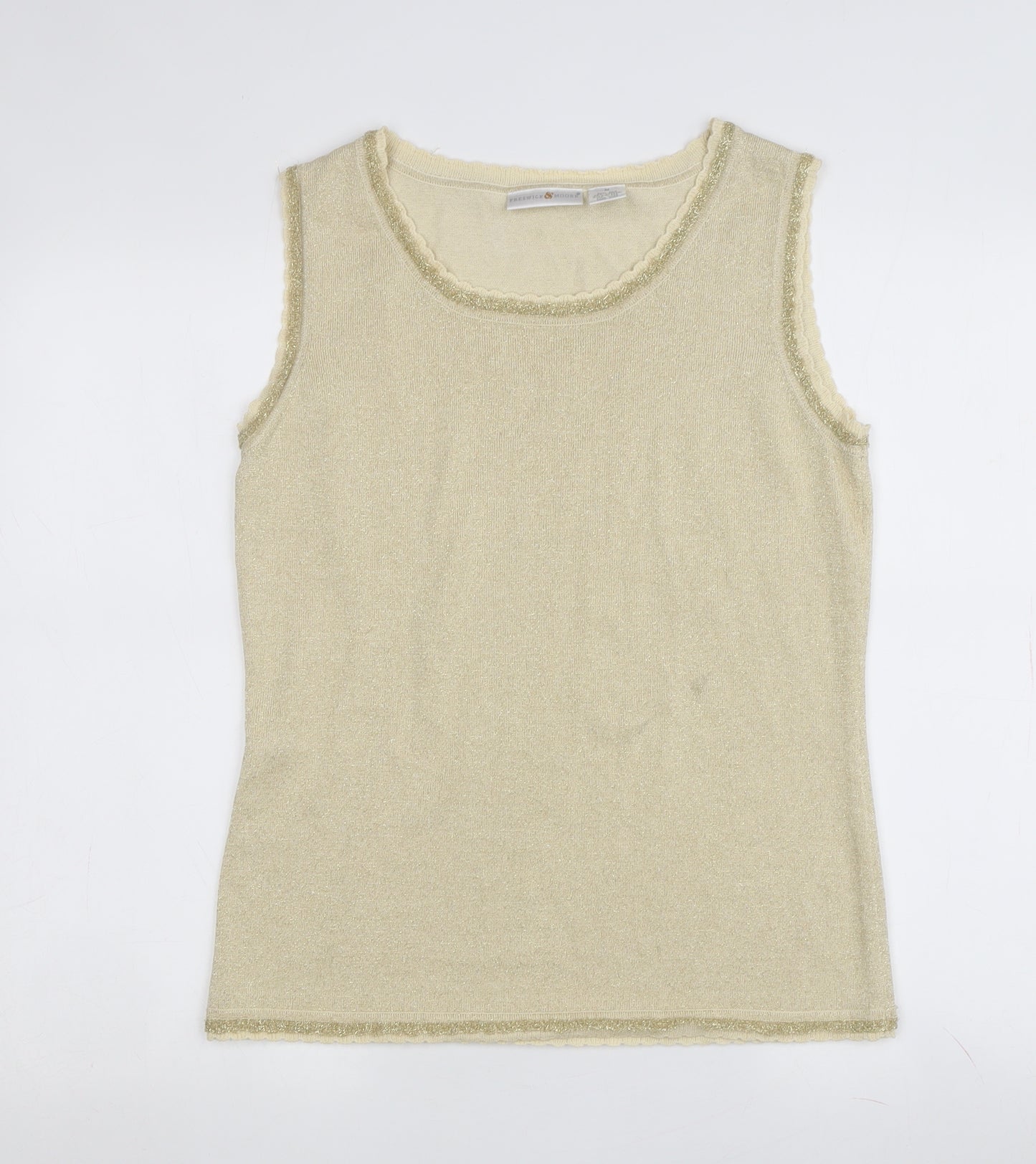 Preswick & Moore Women's Beige Silk Blend Tank