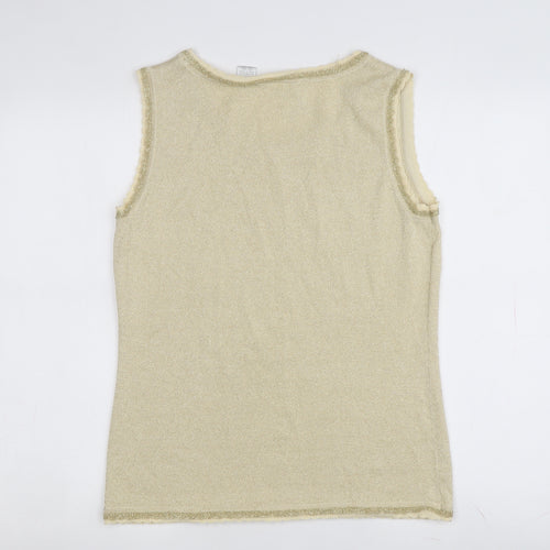 Preswick & Moore Women's Beige Silk Blend Tank