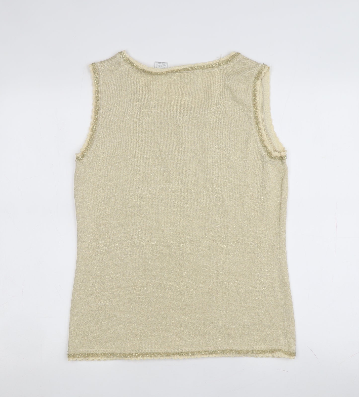 Preswick & Moore Women's Beige Silk Blend Tank
