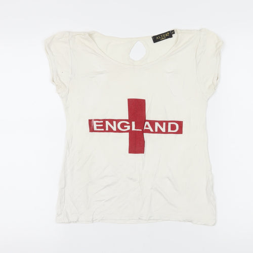 ALTER Women's White Patriotic T-Shirt M