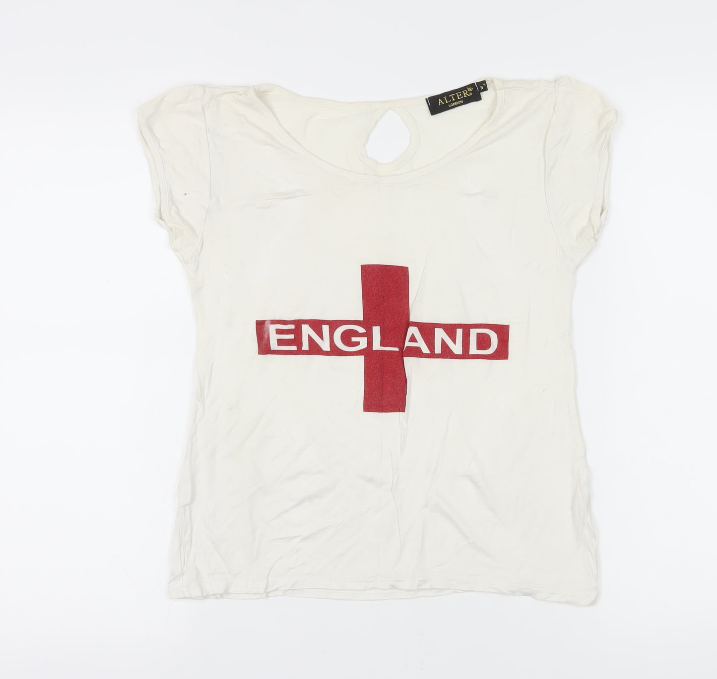 ALTER Women's White Patriotic T-Shirt M