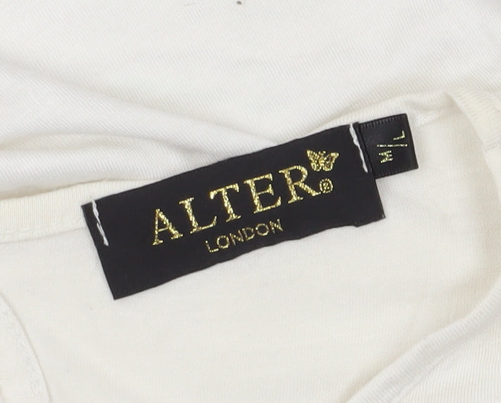 ALTER Women's White Patriotic T-Shirt M