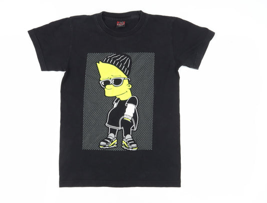 Front view of The Phantom Black T-Shirt unisex s crew neck