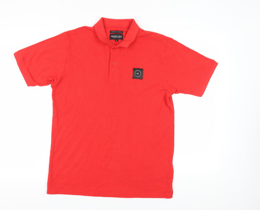 Marshall Artist Men's Red Polo M Short Sleeve Casual