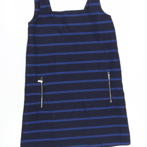 Mango Women's Blue Striped Shift Dress Size 8