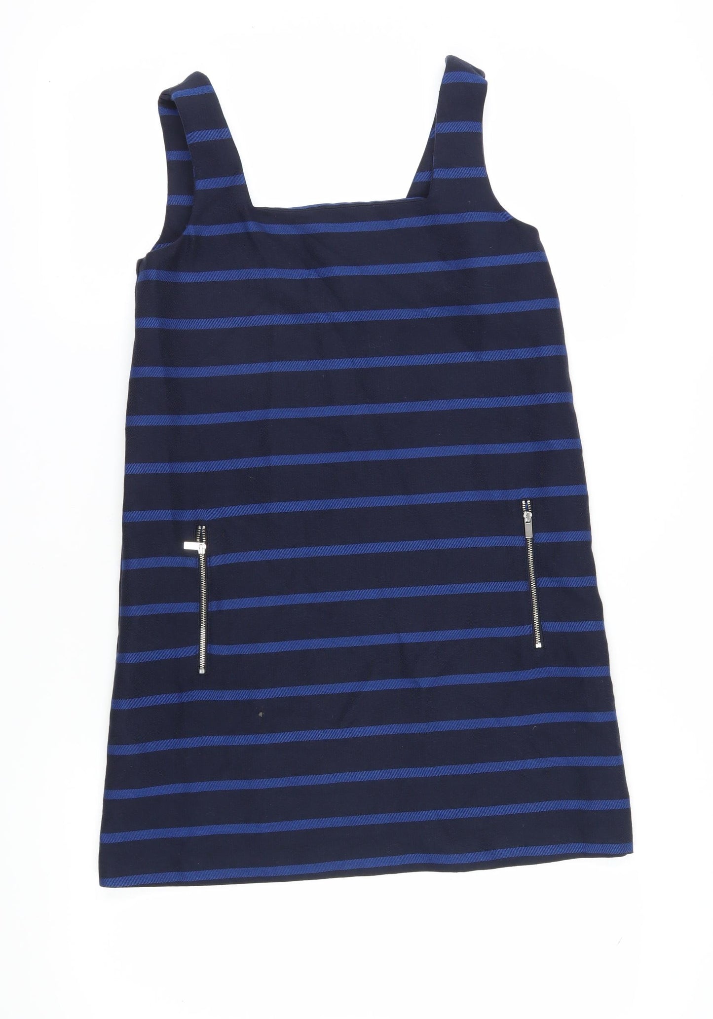 Mango Women's Blue Striped Shift Dress Size 8
