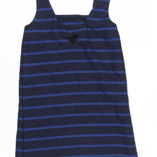Mango Women's Blue Striped Shift Dress Size 8