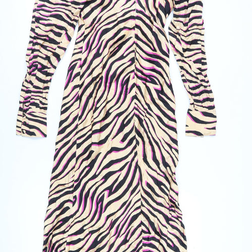 ASOS Women's Multicoloured Animal Print Bodycon Dress Size 10