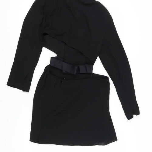 Zara Women's Black Wrap Dress, Size 14, Party Ready