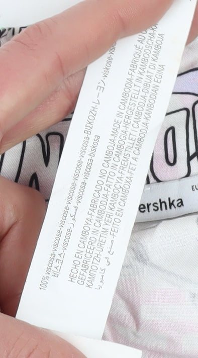 Bershka Women's Anime Cropped Blouse Multicoloured XS