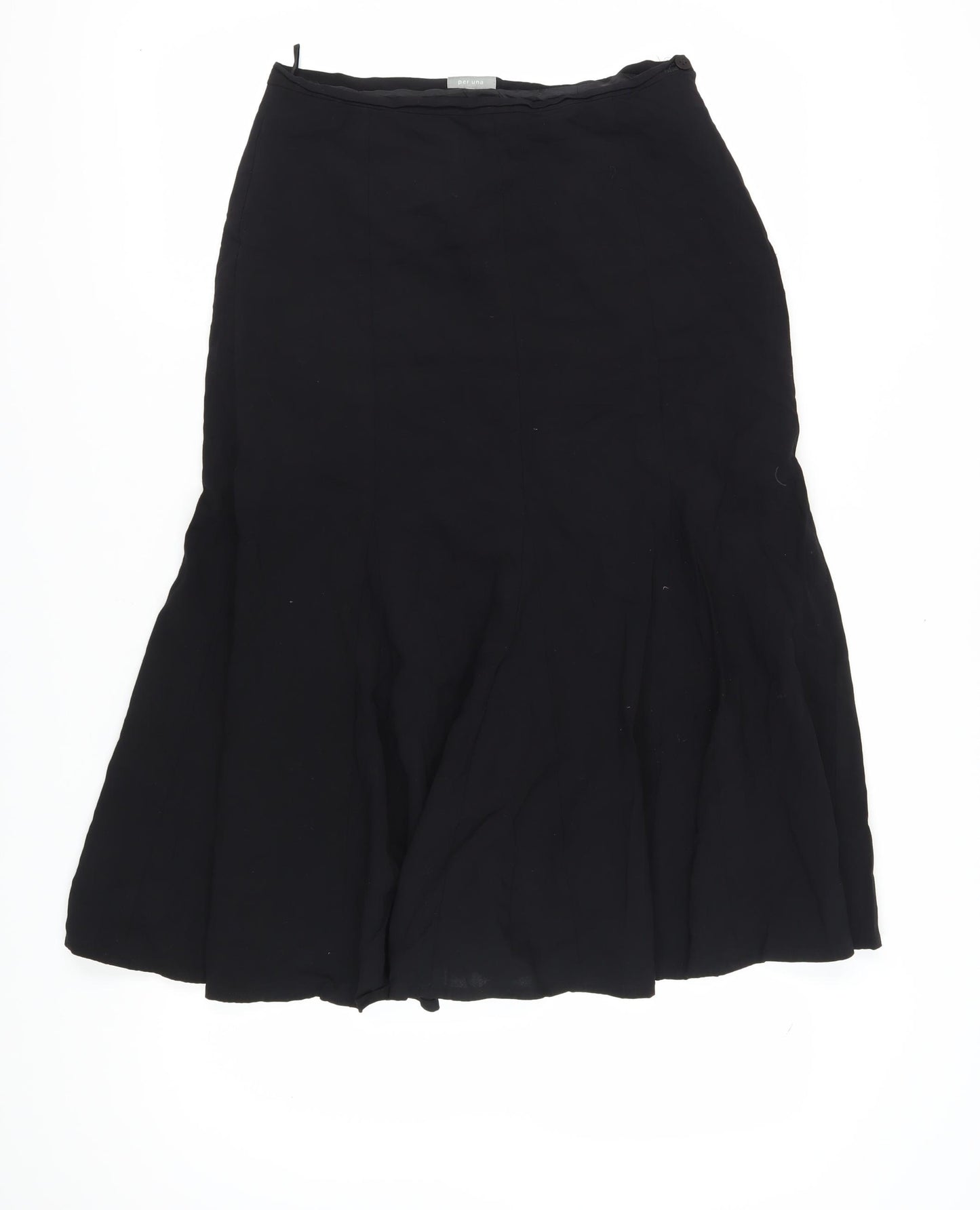 Marks and Spencer Women's Black Midi Skirt Size 12