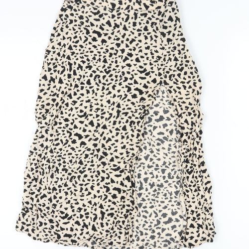 Motel Women's Black Animal Print Skirt 2XS