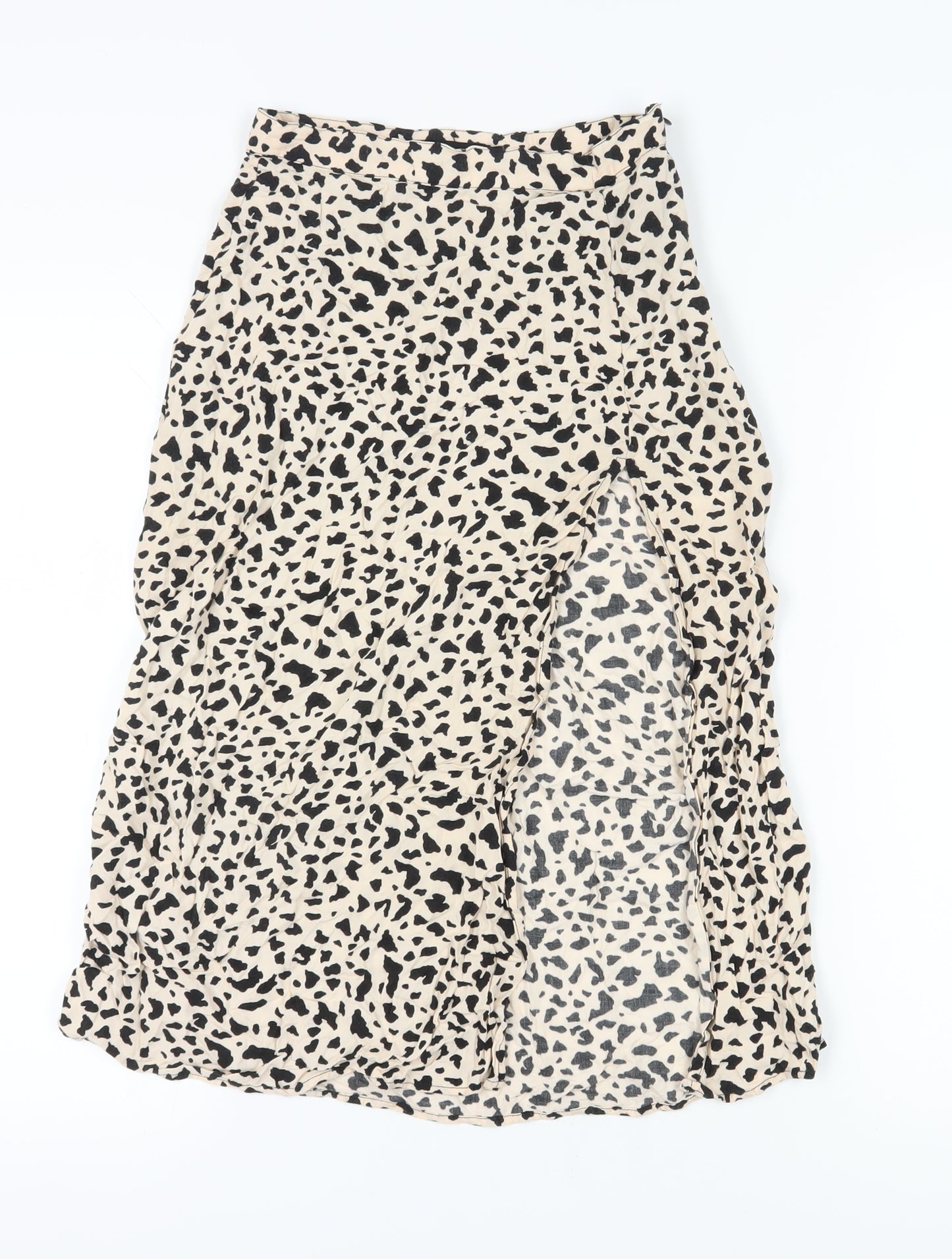 Motel Women's Black Animal Print Skirt 2XS