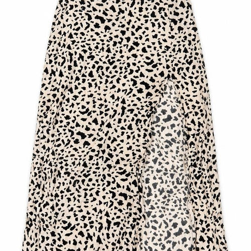 Motel Women's Black Animal Print Skirt 2XS