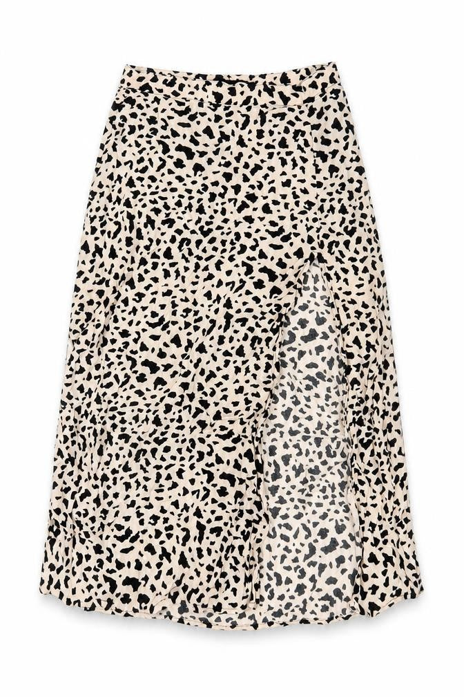 Motel Women's Black Animal Print Skirt 2XS