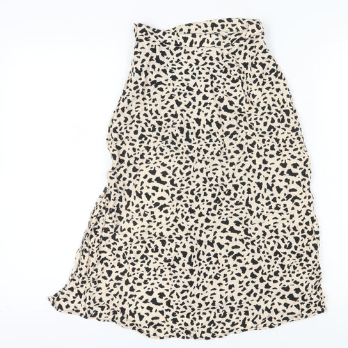 Motel Women's Black Animal Print Skirt 2XS