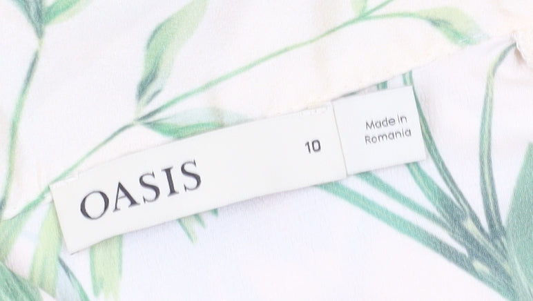 Oasis Women's Green Botanical Floral Playsuit Size 10