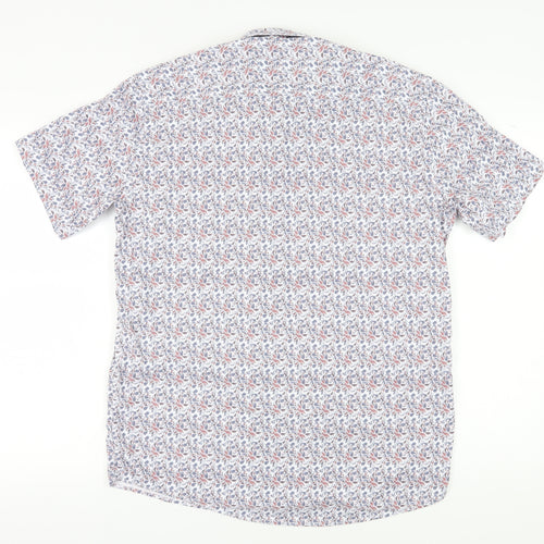 Cappon Men's Multicoloured Floral Shirt - L Size, Short Sleeve
