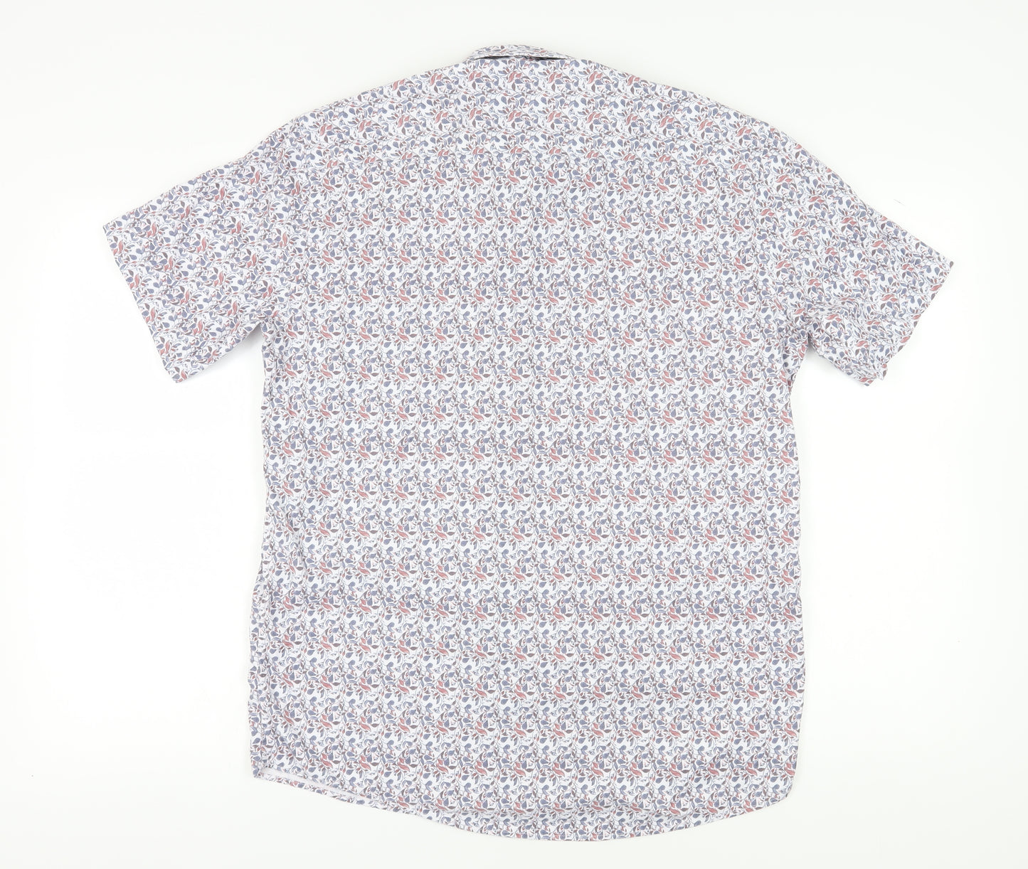 Cappon Men's Multicoloured Floral Shirt - L Size, Short Sleeve