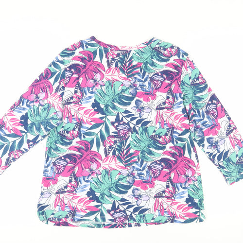 Julipa Women's Multicoloured Floral T-Shirt, Size 14