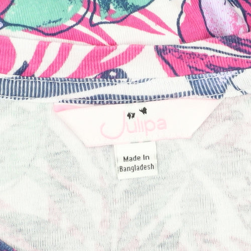 Julipa Women's Multicoloured Floral T-Shirt, Size 14