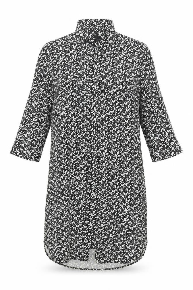 Next Women's Black Floral Shirt Dress Size 10