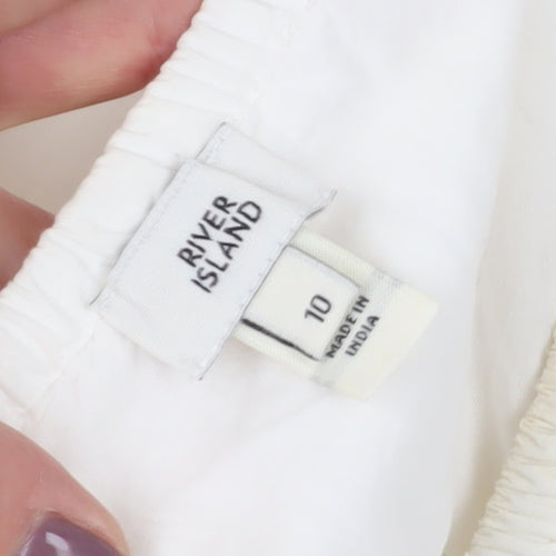 River Island Women's White One Shoulder Dress Size 10