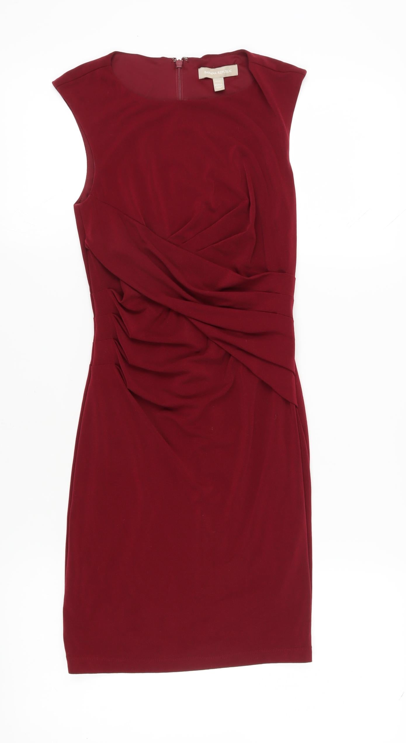 Banana Republic Women’s Red Sheath Dress, Size 2