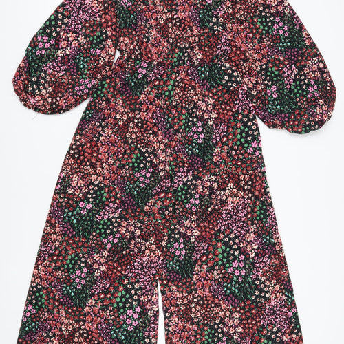 Zara Women's Multicoloured Floral Jumpsuit M