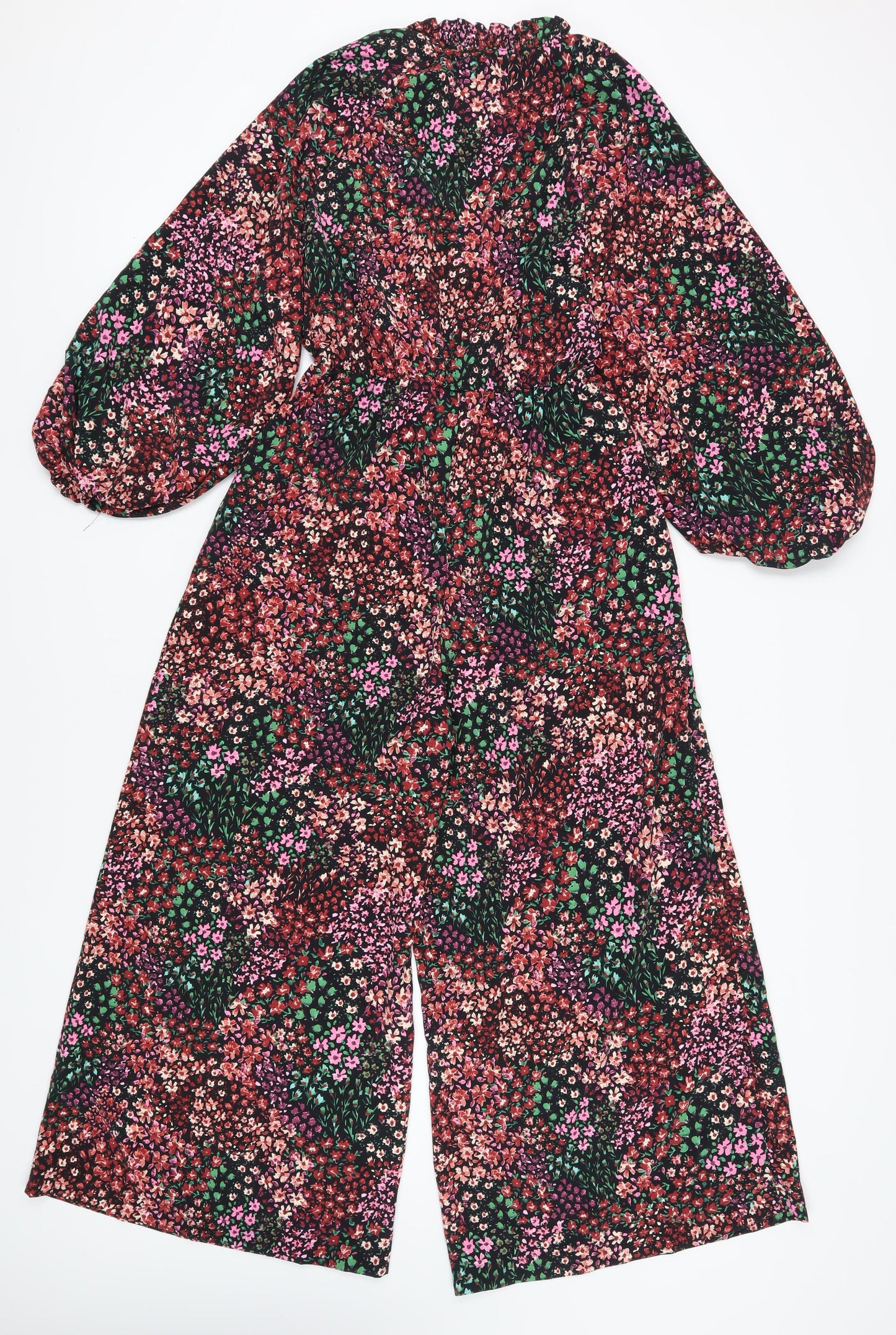 Zara Women's Multicoloured Floral Jumpsuit M