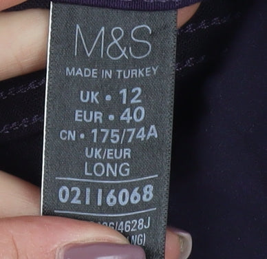 Marks and Spencer Women's Purple Straight Jeans Size 12