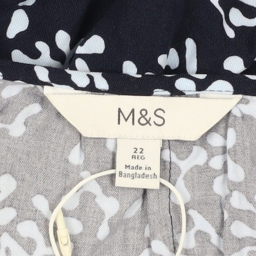Marks and Spencer Women’s Black Floral Slip Dress Size 22
