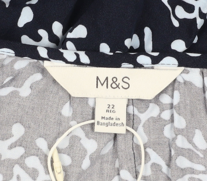 Marks and Spencer Women’s Black Floral Slip Dress Size 22