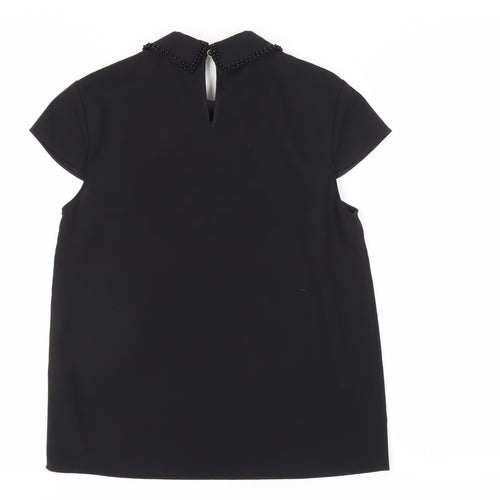 Ted Baker Women's Black Collared Blouse Size 2