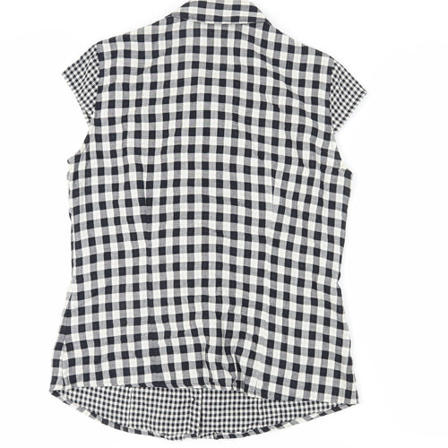 Per Una Women's Black Check Blouse Size 14
