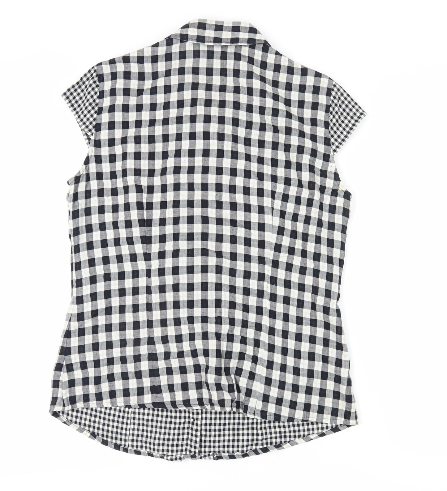 Per Una Women's Black Check Blouse Size 14