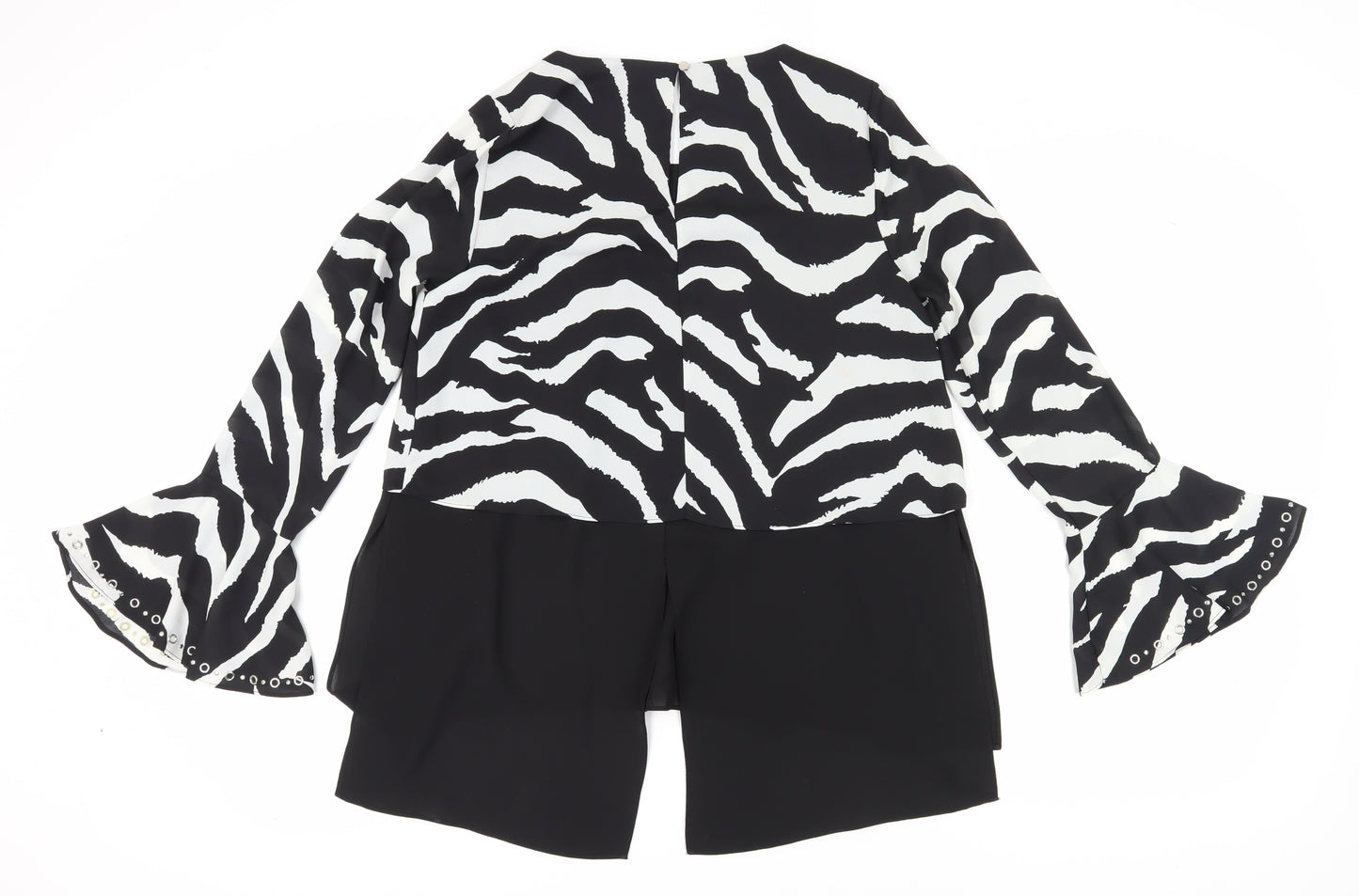 Star by Julien Macdonald Women's Black Zebra Blouse