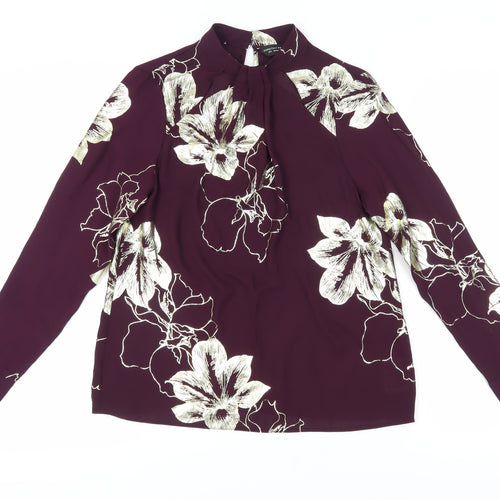 Dorothy Perkins Women’s Purple Floral Blouse Size 8